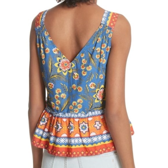 JOIE Chinaru Floral Peplum Cotton Top - Picture 3 of 8